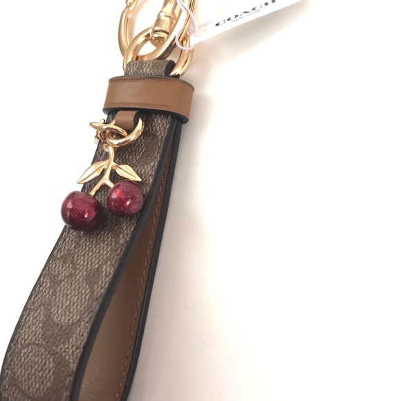 ๐ ๐ New Coach Signature Keychain w/ Cherry Charm - Picture 5 of 11